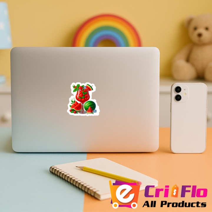 Sticker pepene in pahar, Autoadeziv, Cri-Flo, dimensiune 6 cm