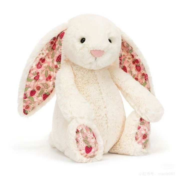 Плюшена играчка, Jellycat, Заек с дълги уши, бяла, 31 см