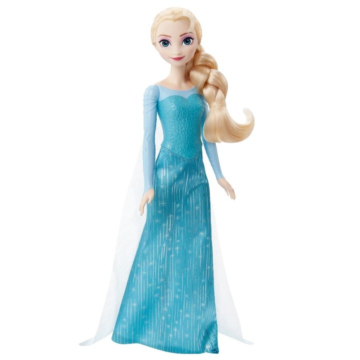 Elsa Kraina Lodu baba, Mattel, 30cm, kék, készlet