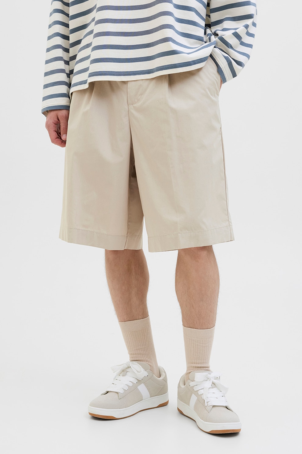 Jack & Jones, Pantaloni chino scurti, Bej deschis, L