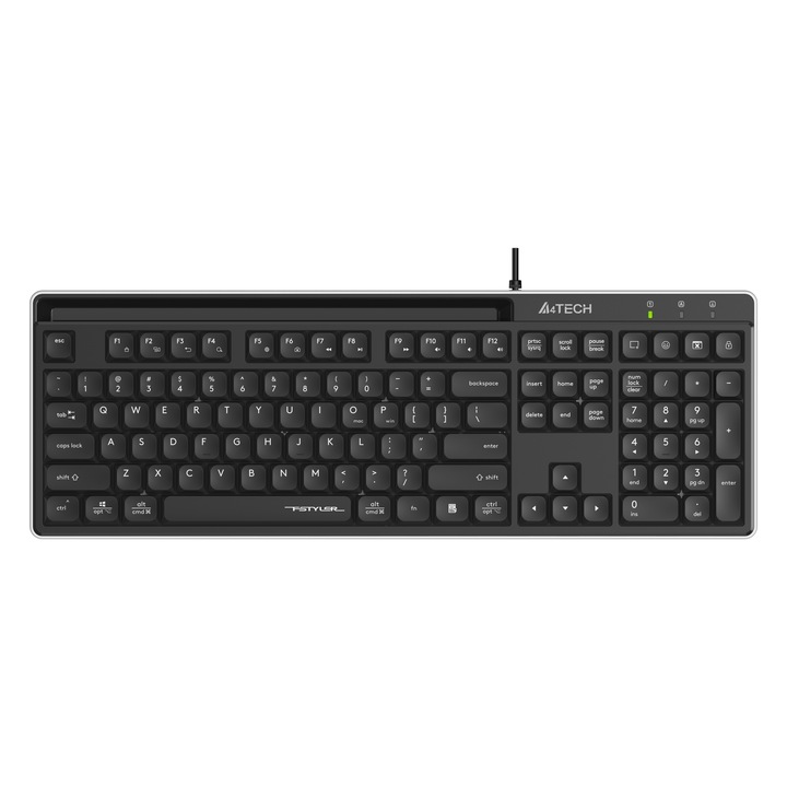 Клавиатура A4tech Fstyler FX72 Жична клавиатура, ниско профилна, ножична технология, кирилизирана, черна A4-KEY-FX72
