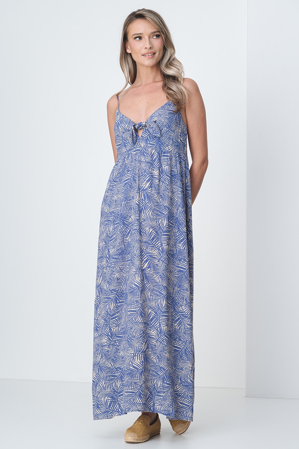 Only, Rochie maxi evazata, Albastru lavanda, M