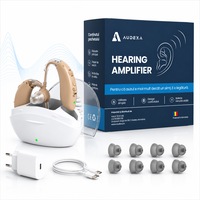 2 X Aparat Auditiv Vala Tech®️, Autonomie 210h, Amplificare 130dB, 4 Moduri de Ascultare, Reincarcabil, Carcasa Portabila, Reducere Zgomot, LED, 8 x Dopuri Silicon, Pentru Adulti/Varstnici, Hipoacuzie Medie/Severa, Incarcator/Perie INCLUSE