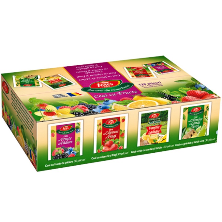 Ceai Fares fructe asortate Horeca, cutie 120 de plicuri ambalate individual
