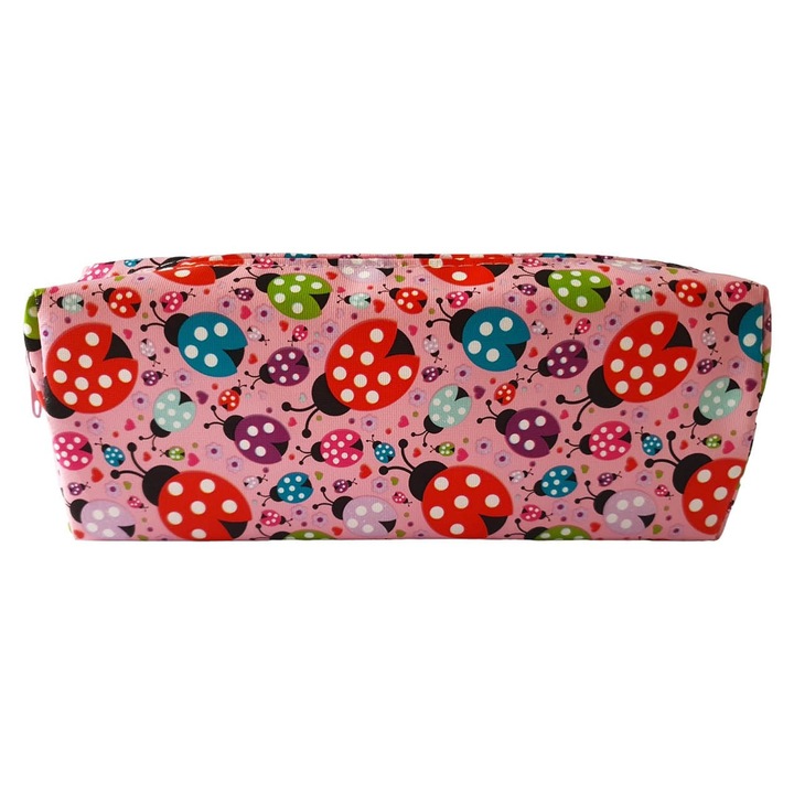 Моливник с калинки за деца, розов, 21 см, LTOY38