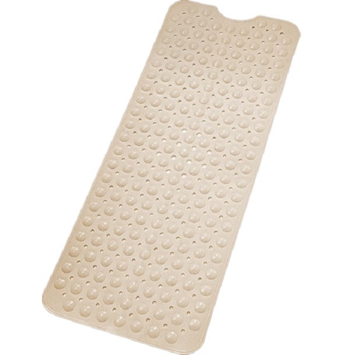 Covor antiderapant pentru cada, 200 ventuze, PVC, rezistent la mucegai, 40x100cm, Kaki