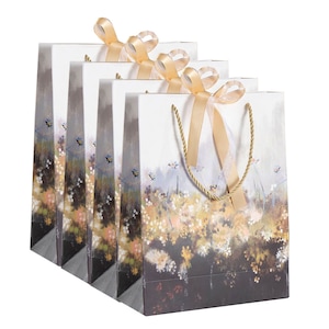 Set 4 Ingrosire Pungi Cadou din Hartie ，Punga 'La Multi Ani' pentru Petreceri，Pungi pentru imbracaminte，Pungi pentru Zile de Nastere ale Copiilor，32x25x10cm