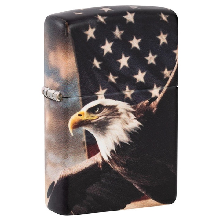 Bricheta Zippo Eagle cu designul steagului SUA 60007289