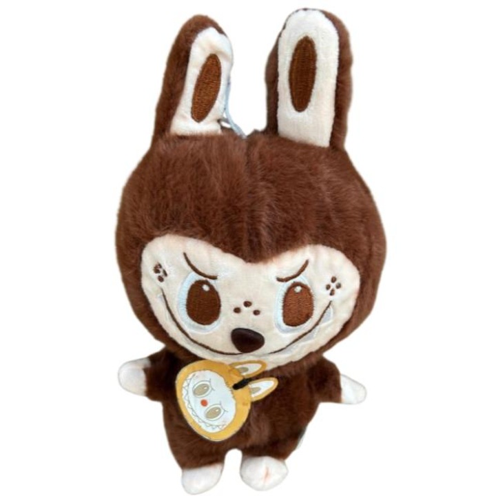 Плюшена фигурка ЛаБубу, мека и пухкава, кафява, 25 см