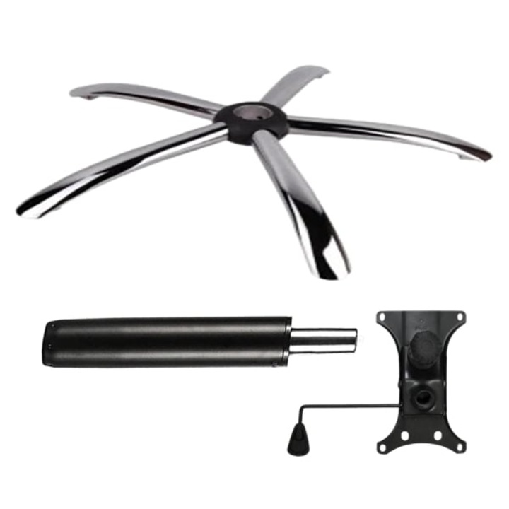 Set placuta balans metalica 20 cm x 15 cm, baza 60 cm si cilindru piston, gaz, pentru scaune birou, negru, 35 cm