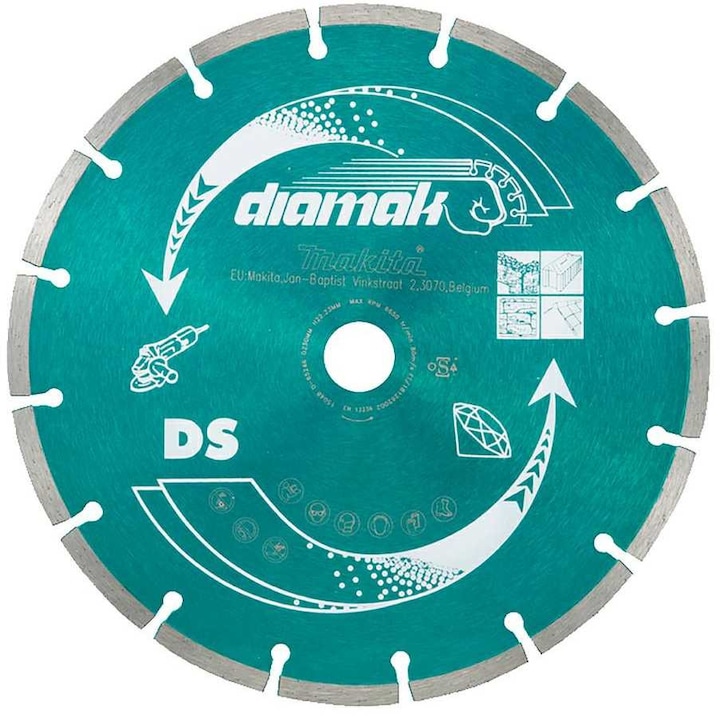 ΠΠΈΠ°ΠΌΠ°Π½ΡΠ΅Π½ ΡΠ»ΠΈΡΠΎΠ²ΡΡΠ΅Π½ Π΄ΠΈΡΠΊ Makita 230x22.23 ΠΌΠΌ, ΠΊΠΎΠΌΠΏΠ»Π΅ΠΊΡ ΠΎΡ 10 Π±ΡΠΎΡ, Π·Π° Π±Π΅ΡΠΎΠ½, ΡΡΡ
Π»Π°, ΠΌΡΠ°ΠΌΠΎΡ