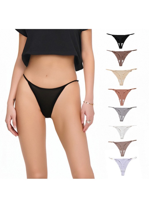 Комплект от 8 дамски бикини, Многоцветен