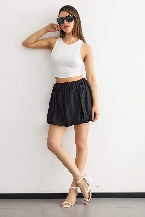 Fusta dama HiCCUP, satin, negru