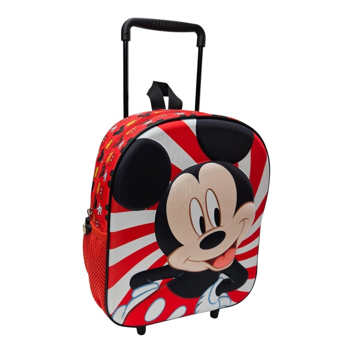 Troler 3D, 32x26x11cm, multicolor, bretele ajustabile si intarite, Happy, Mickey Mouse