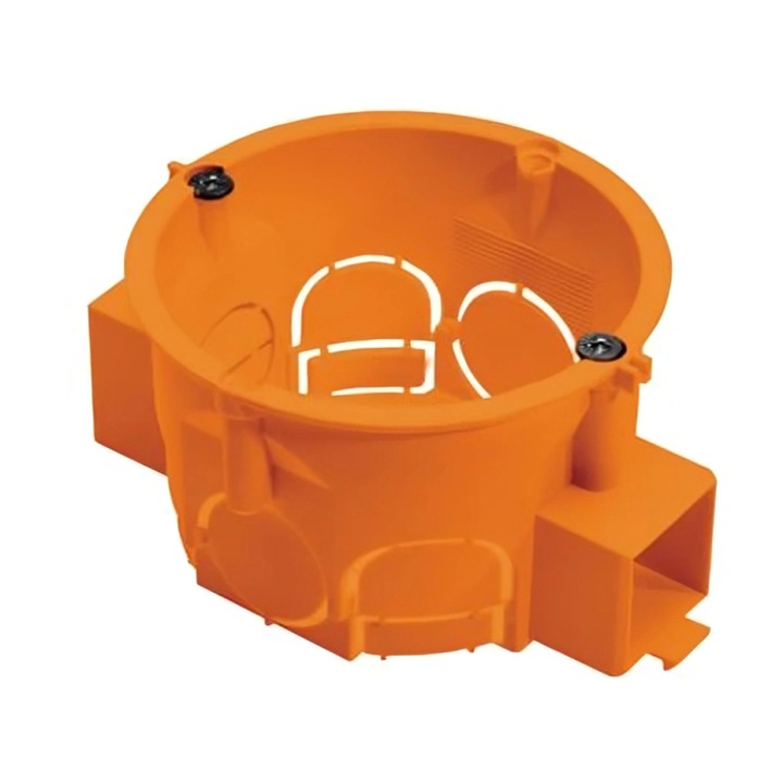 Doza de Derivatie Set ( 10 Bucati), Montaj Incastrat Pawbol, Ø63x41mm, Portocalie, Pawbol