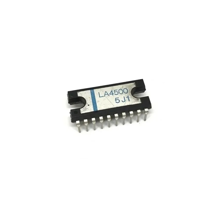 Etyra LA4500 integrált áramkör, analóg feldolgozásra optimalizálva, szórakoztatóelektronikában való használatra, 5V-15V