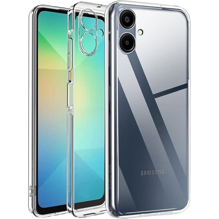 BestCase® Husa Clear Silicon 2MM pentru Samsung Galaxy A06 4G, Antisoc, Protectie Camera, Transparent