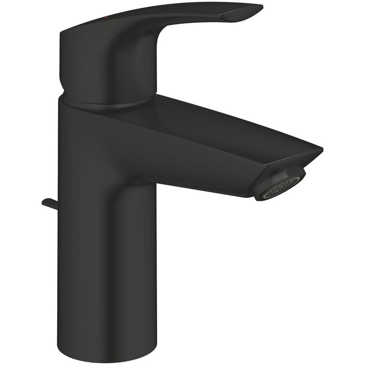 Baterie lavoar Grohe Eurosmart 332652433, S, 169 mm, ventil, mat, negru