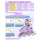 Patine inline cu rotile pentru fete, model Unicorn, dimensiuni ajustabile, roti luminoase, culoare mov, M 34-37 EU