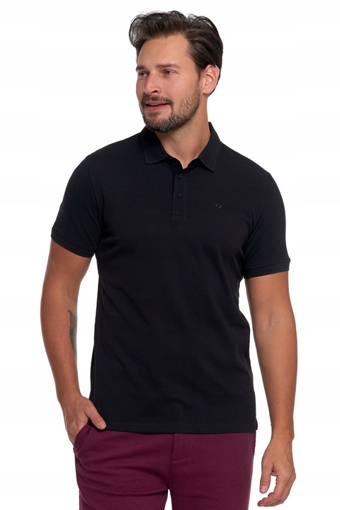 Férfi pólóing, Moraj, pamut, fekete