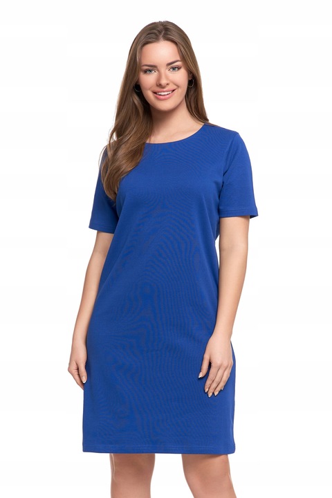 Рокля, Moraj, Памук, Къс ръкав, Син