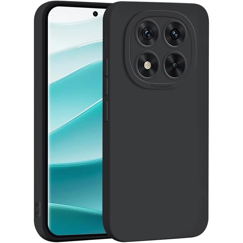 BestCase® Husa pentru Xiaomi Redmi Note 14 Pro 4G, Slim SIlicon 0.8MM, Protectie Camera, Rezistenta la uzura, Negru mat
