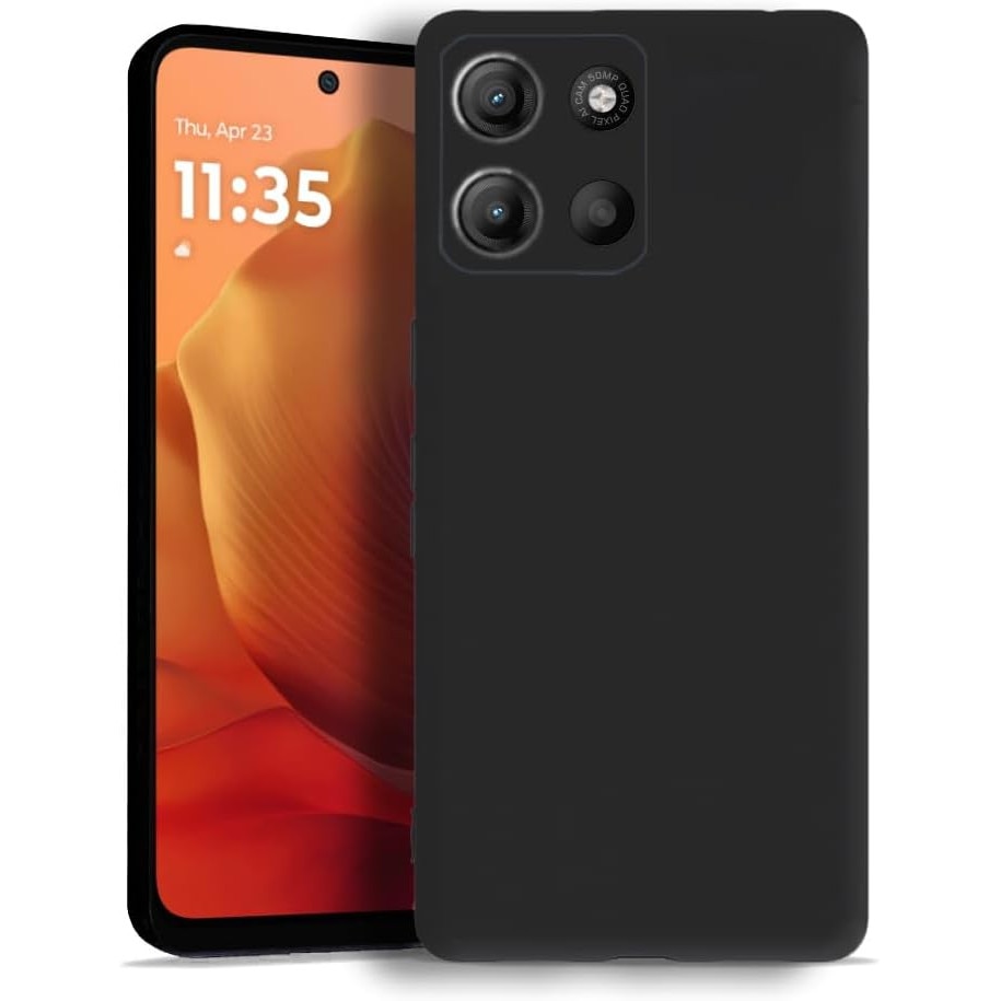 BestCase® Husa pentru Motorola Moto G15, Premium Slim Silicon 1.2MM, Microfibra in interior, Antisoc, Protectie camera si ecran, Negru