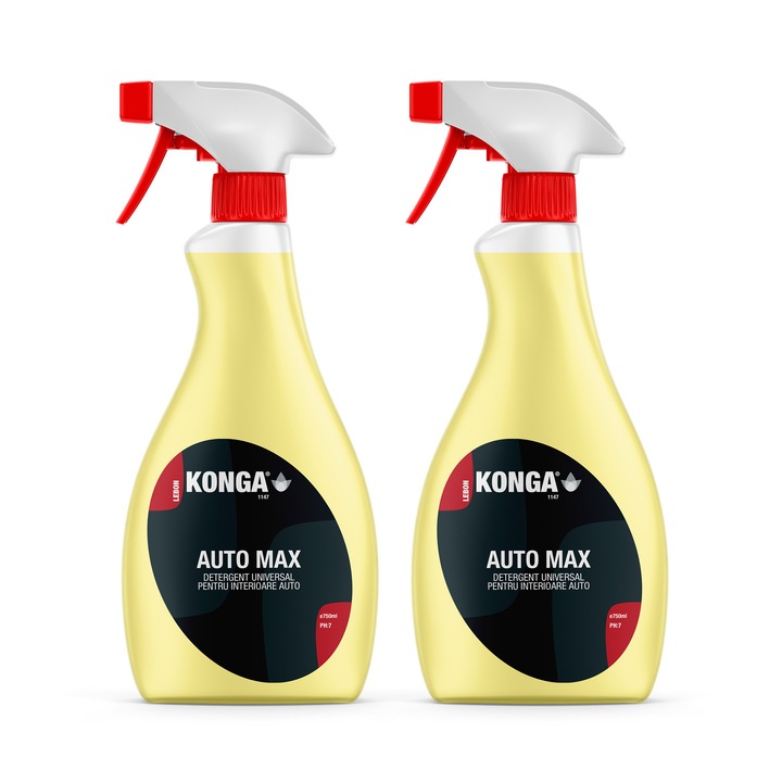 Set - 2 x Detergent universal pentru interioare auto, 750ml cu pulverizator