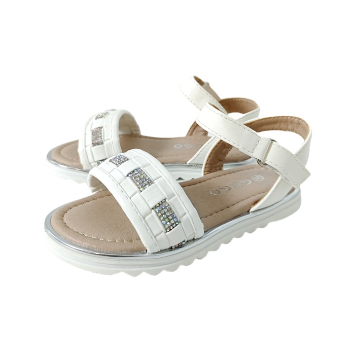 Сандали Y712 118883, Бял