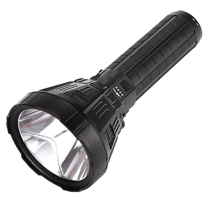 Lanterna LED YANYXR MS18, 100000 lumeni, USB, 5 moduri, negru, 26.5x12.9x5.9cm