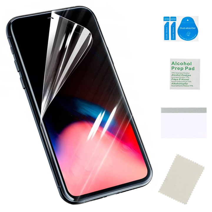 Хидрогелно фолио за защита на екрана NOKIA LUMIA 520, MARTECH, 0.13 мм, прозрачно, пълен комплект