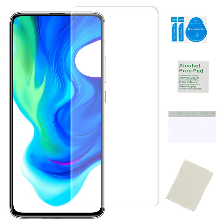 Folie hidrogel pentru protectia ecranului XIAOMI POCO F2 PRO, transparenta, 0.13mm, set complet