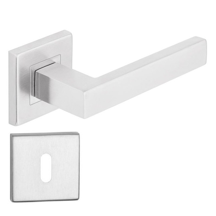 Manere usi TOPAZ, inox, rozeta cheie