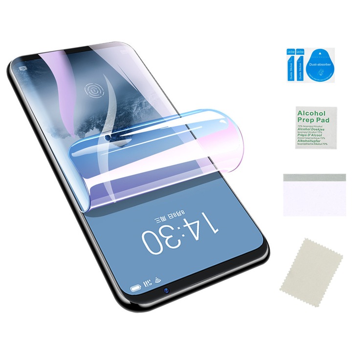 Хидрогелно защитно фолио за MOTOROLA MOTO G 5G PLUS, прозрачно, 0.13 мм, комплект с монтажни аксесоари