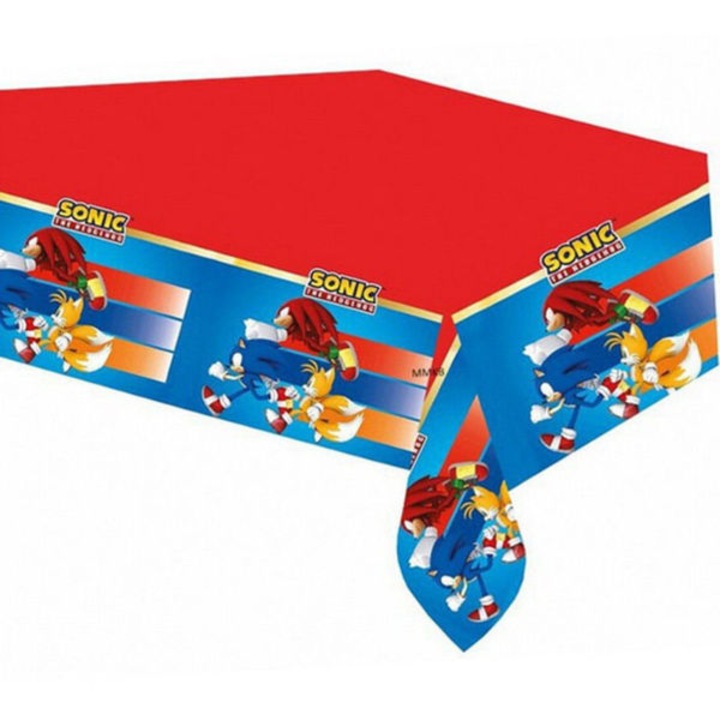 Fata de masa Petrecere Sonic Speed, plastic 120x180 cm Albastru