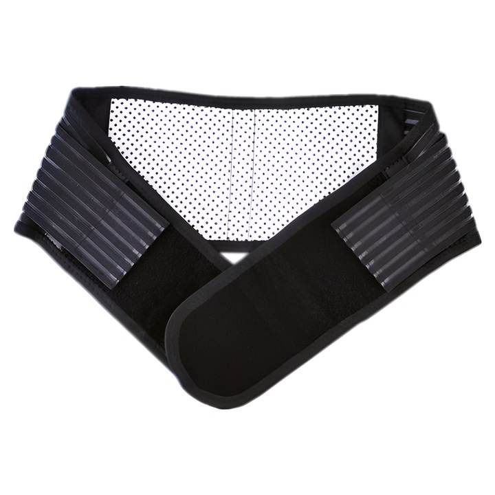 Лобарен опорен колан с 10 магнита, GermaNova™, функция загряване, турмалинова магнитотерапия, черен