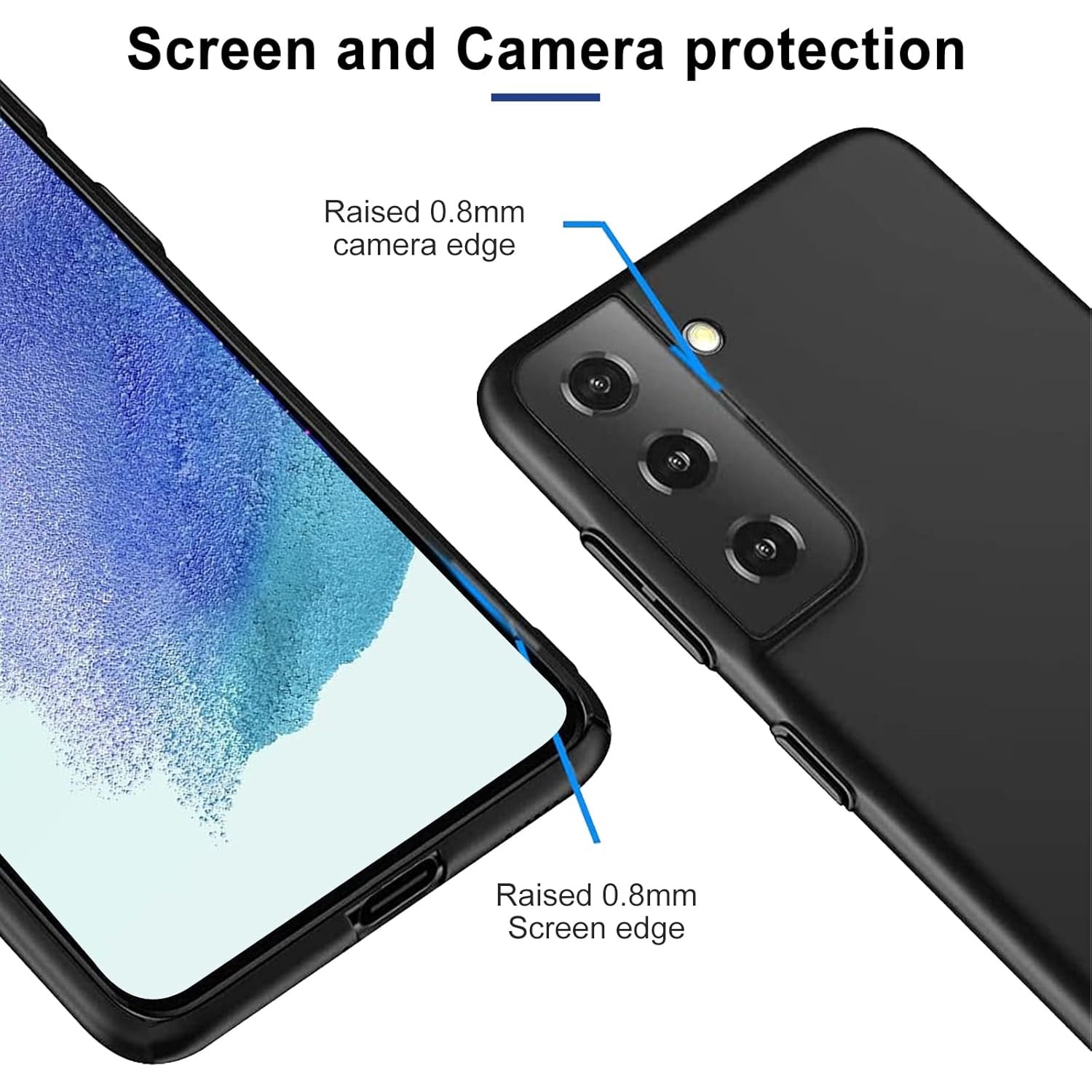Husa compatibila cu Samsung Galaxy S21 FE 5G, anti-soc, subtire, elastica, Negru