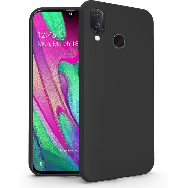 Husa telefon pentru Samsung Galaxy A40 TPU Soft Gel, negru