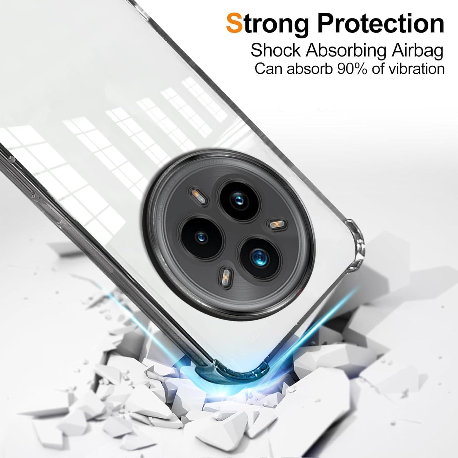 BestCase® Husa Pentru Realme 14 Pro Plus 5G, Anti Shock 1.5MM, Protectie camera si ecran, Transparent