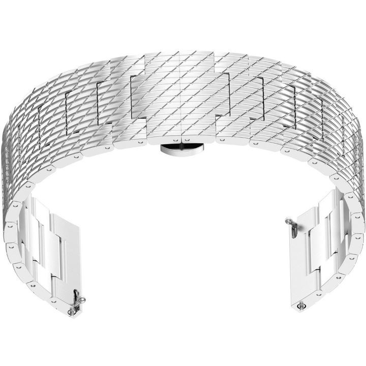 Curea Otel Inoxidabil pentru Huawei Watch GT 2 (46mm)/GT 2 Pro/GT 3 Pro (46mm)/Ultimate, pentru Xiaomi Watch S1, 22mm, Argintiu, pentru OPPO Watch X2