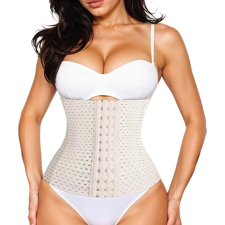 Centura postnatala, recuperare postnatala, designului elastic, compresie dubla, tip corset, fitness, corector postura, talie si abdomen, culoarea pielii, L