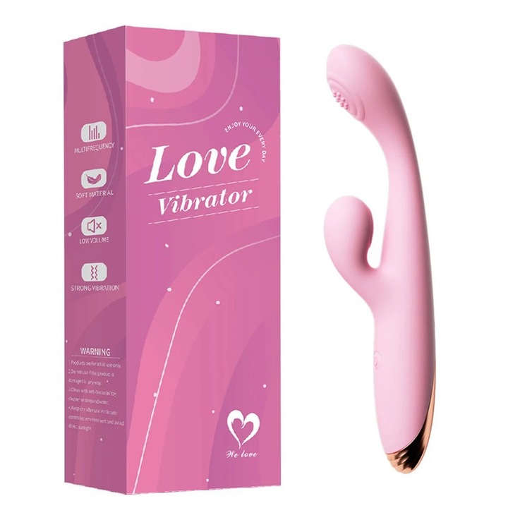 We Love G-pont vibrátor, 10 üzemmód, rózsaszín, hordozható