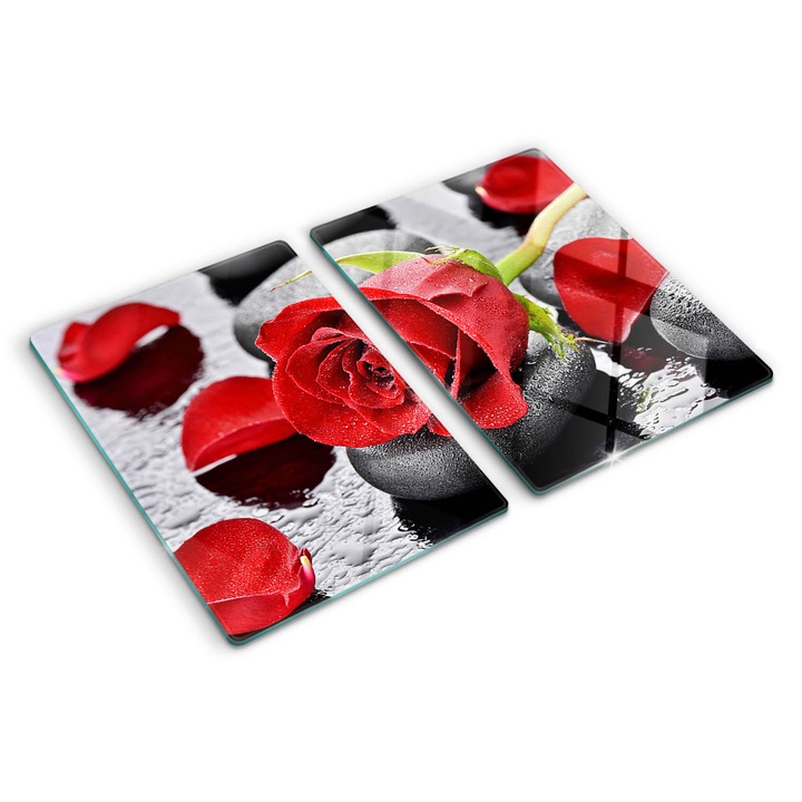 Tocatoare de bucatarie, Tulup, Trandafir rosu, Rosu, 2x40x52 cm, 010010520020000001864