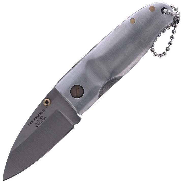 Cutit, Herbertz Gmbh, Cjh Hit Stubby, Aluminiu, Ergonomic, Vanatoare, 55 mm, Argintiu