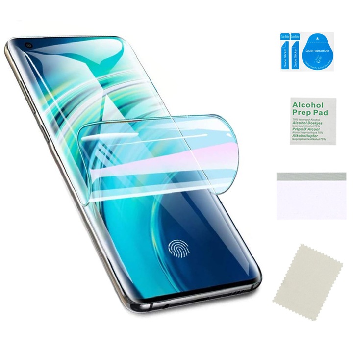 Folie protectie anti-blue pentru smartphone, MARTECH, compatibila cu XIAOMI 12 LITE, foarte subtire, 0.14mm, albastra, set complet