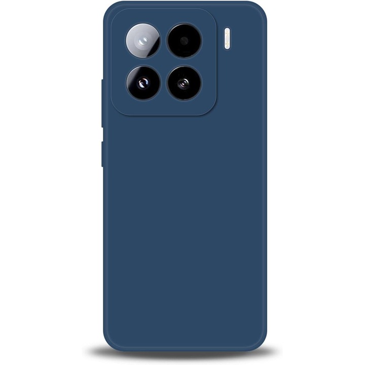 Husa pentru Xiaomi 15 Pro, BestCase® Slim Premium Silicon 1.2MM, Microfibra in interior, Antisoc, Protectie camera si ecran, model HQ-DS, Albastru inchis