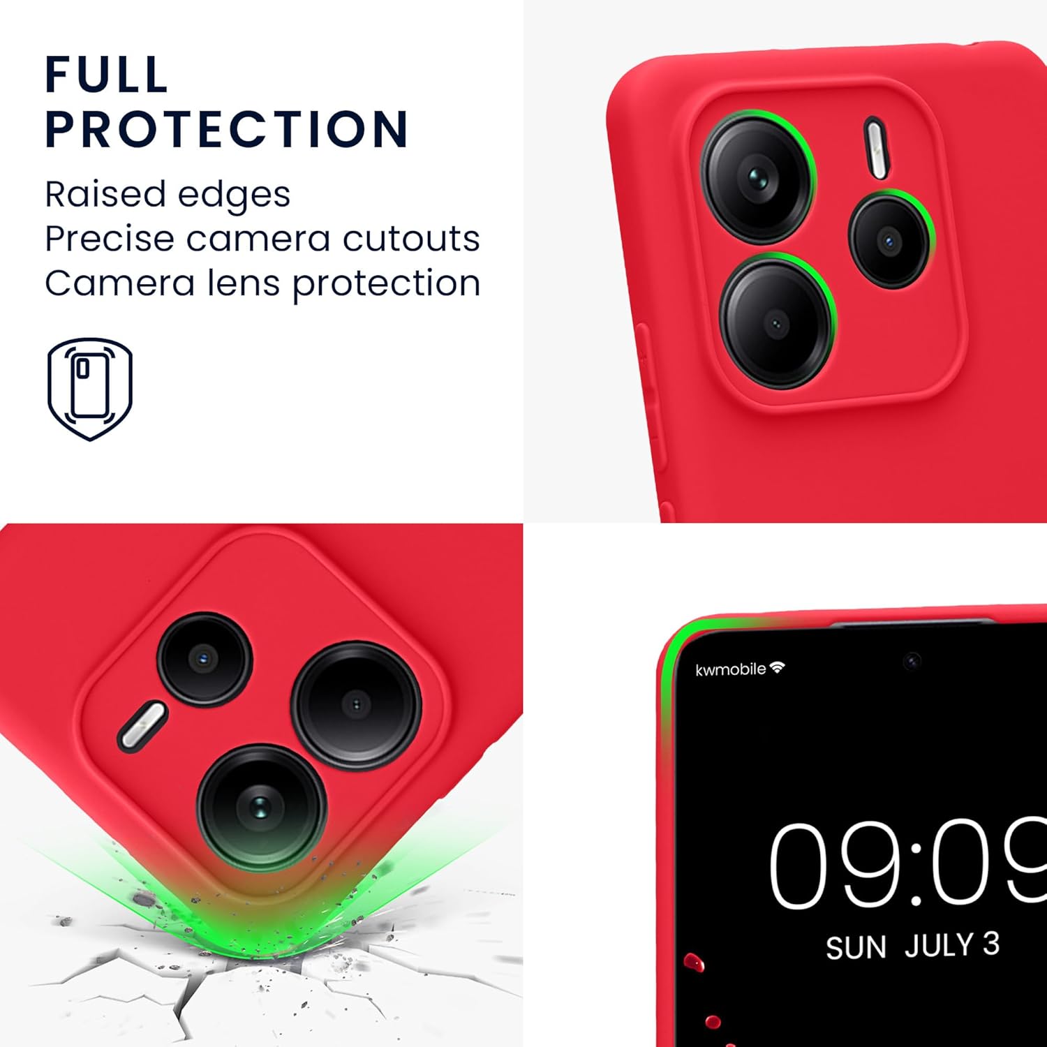 Husa pentru Xiaomi Redmi Note 14 Pro 5G, BestCase® Slim Premium Silicon 1.2MM, Microfibra in interior, Antisoc, Protectie camera si ecran, model HQ-DS, Rosu