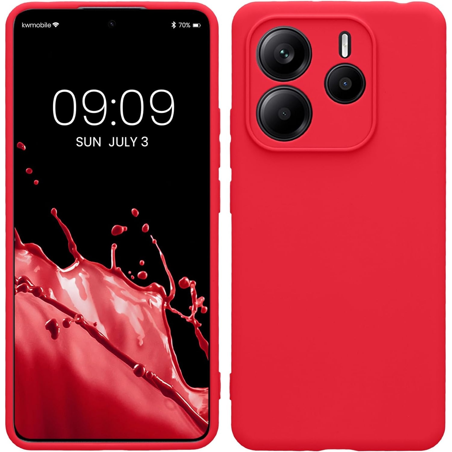Husa pentru Xiaomi Redmi Note 14 5G, BestCase® Slim Premium Silicon 1.2MM, Microfibra in interior, Antisoc, Protectie camera si ecran, model HQ-DS, Rosu