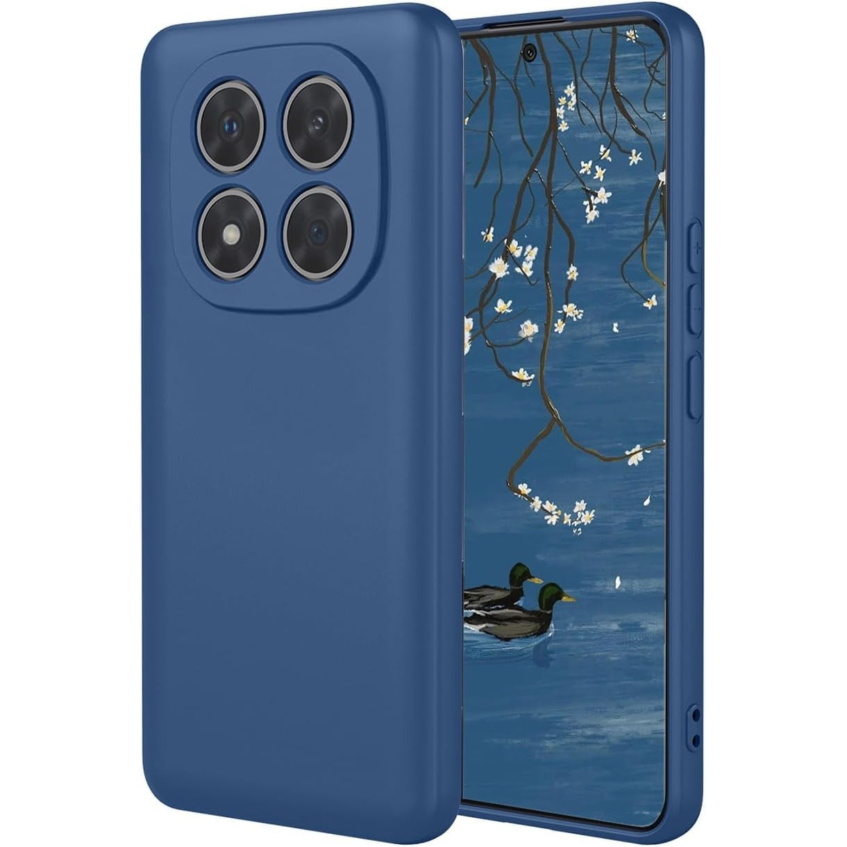 Husa pentru Xiaomi Redmi Note 14 Pro 5G, BestCase® Slim Premium Silicon 1.2MM, Microfibra in interior, Antisoc, Protectie camera si ecran, model HQ-DS, Albastru inchis