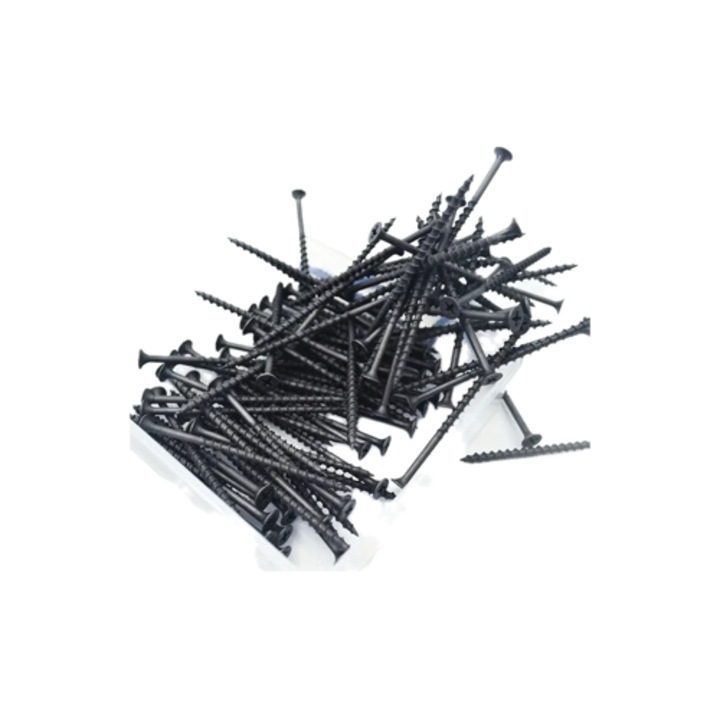 Винт за гипсокартон с дървена резба 4.2*70 - 250 бр./нарязан (черен за дърво)